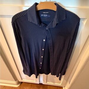 Daniel Cremieux Navy and White Button Down Shirt